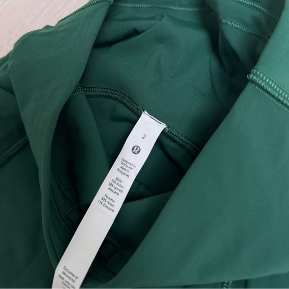 Lululemon Align High-Rise Leggings 25" with Pockets Everglade Green Size 2 - Picture 4 of 5